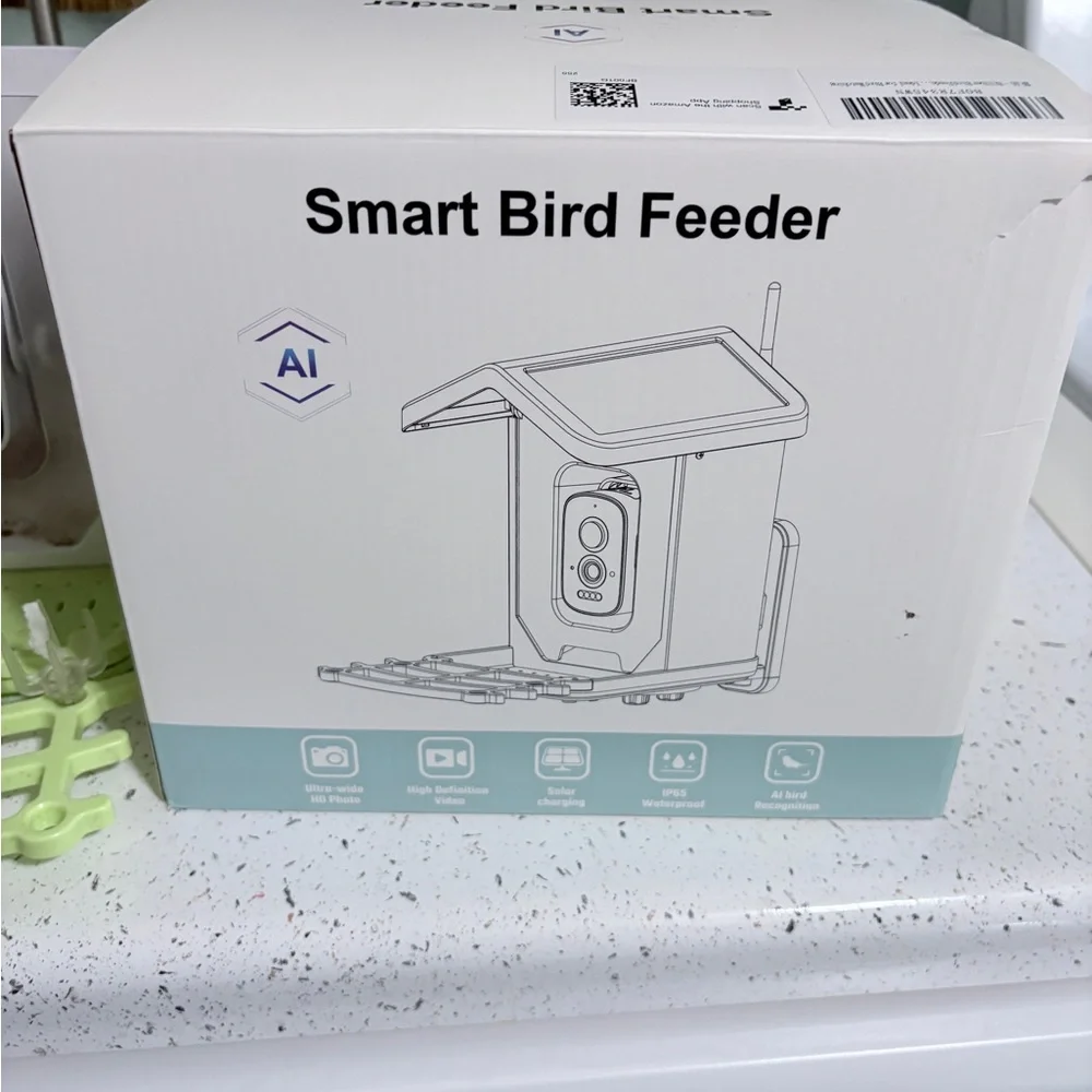 Smart Bird Feeder with AI Technology - White